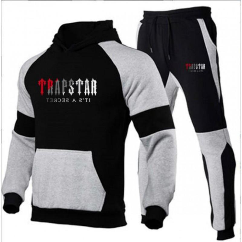 

TRAPSTAR Letter Printed Men s Women s Sportswear Set Hoodie Fashionable Fleece Sweatshirt Men XXXXL