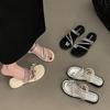 Versatile Temperament Slippers Women's Summer 2025 New Fashion High-end Butterfly Sandals Rhinestone Open-toe Drag