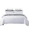 Hotel-Grade White Polyester Cotton 3-Piece Fitted Sheet Bedding Set for Inn or Homestay
