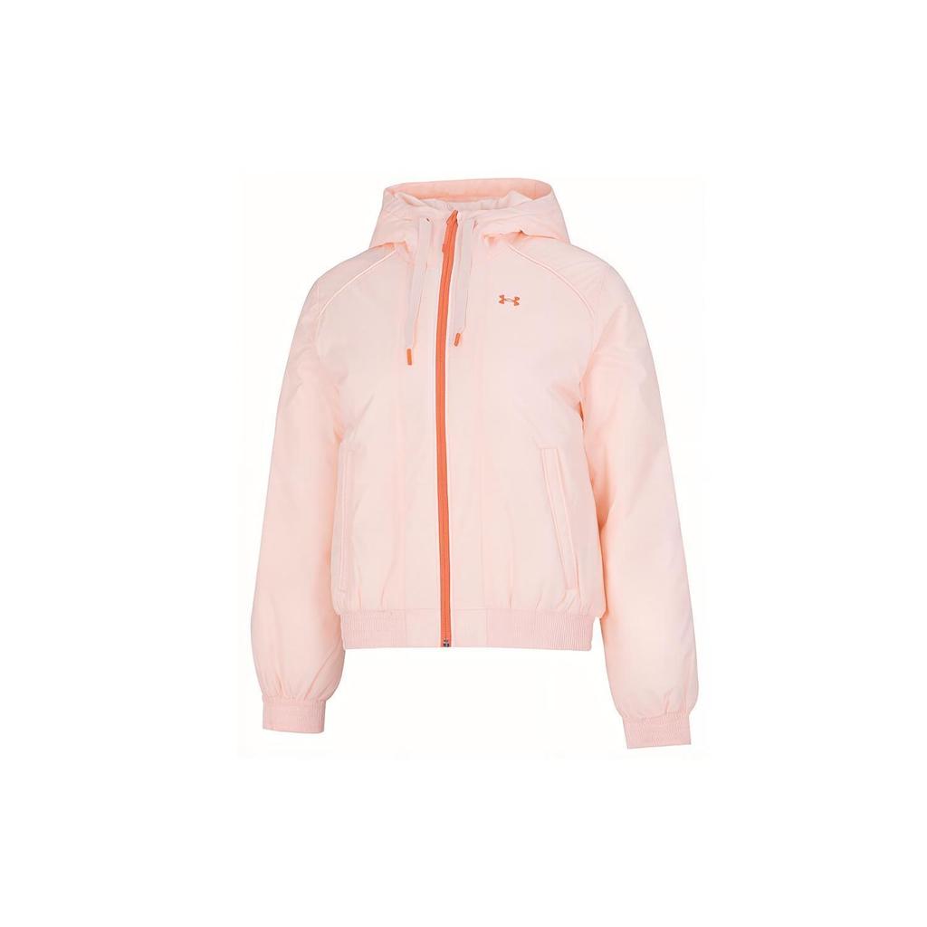 Under Armour Windproof Warm Woven Insert Cotton Jacket Women Jackets Pink 1355839-658