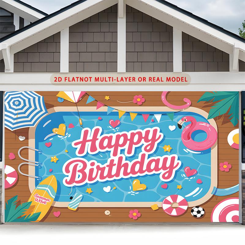 Party Backdrop Happy Birthday Birthday Photo Booth Background Front Door Decor