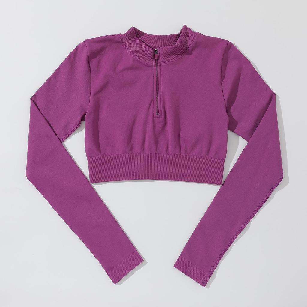 Seamless European and American Yoga Set: Women's Sports Bra & High-Waisted Pants with Long Sleeves