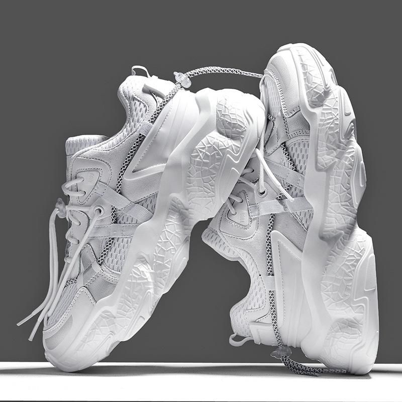 

Couple 2026 spring and autumn new Korean version of student dad shoes sports single shoes versatile low-top lace-up white shoes 36