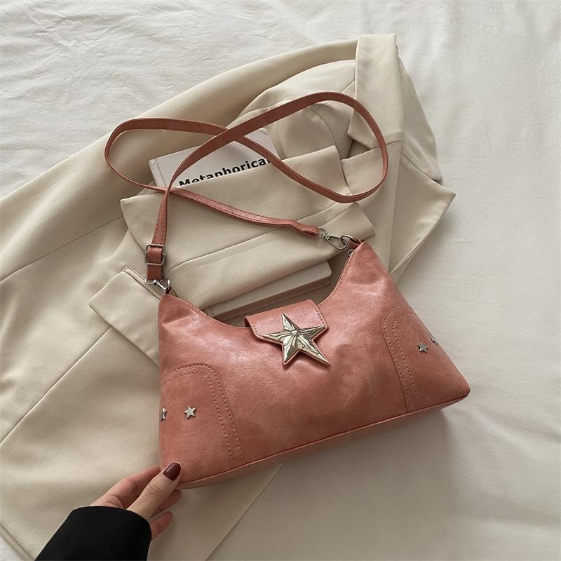 Summer Spice Girls Underarm Bag Ladies 2025 New Trendy Folded Large Capacity Shoulder Crossbody Bag Premium Sense Tote Bag