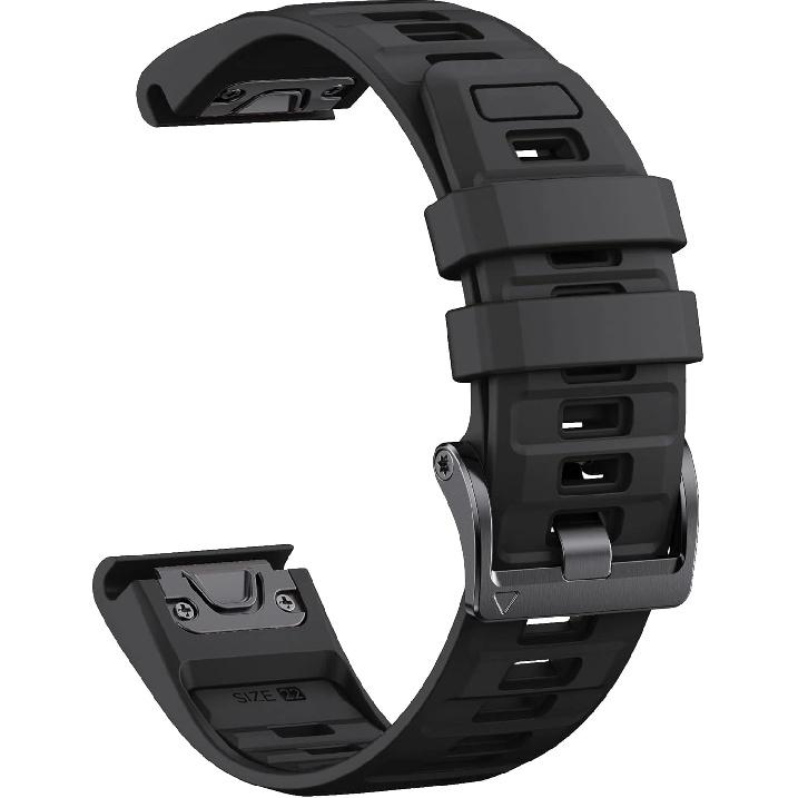 26mm Watch Band for Garmin Fenix 8 51mm/Fenix 6X/Fenix 7X,Quickfit Silicone Bands for Garmin Fenix 5X/Fenix 5X Plus/Fenix 7X Pro/Fenix 6X Pro/Fenix