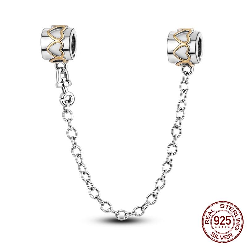 925 Silver Clasp CZ Pave Daisy Beads Stopper Clip Fit Original Bracelet Jewelry 1