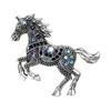 Horse Brooch Retro Style Sparkling Rhinestones Alloy Pin Clothes Hats Bags Scarves Badge Fashion Accessories