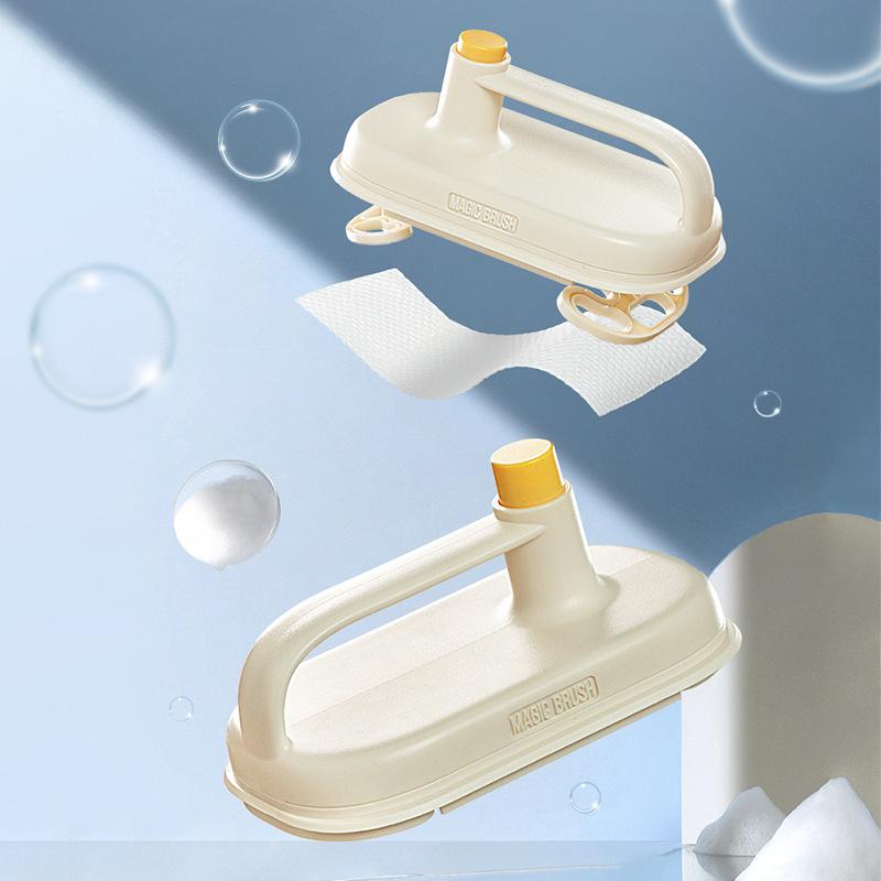 Magic Brush Glass Wall Cleaning Bath Brush Handle Cleaning Rag Ceramic Window Slot Bathroom Toilet Clean Kitchen Gadgets
