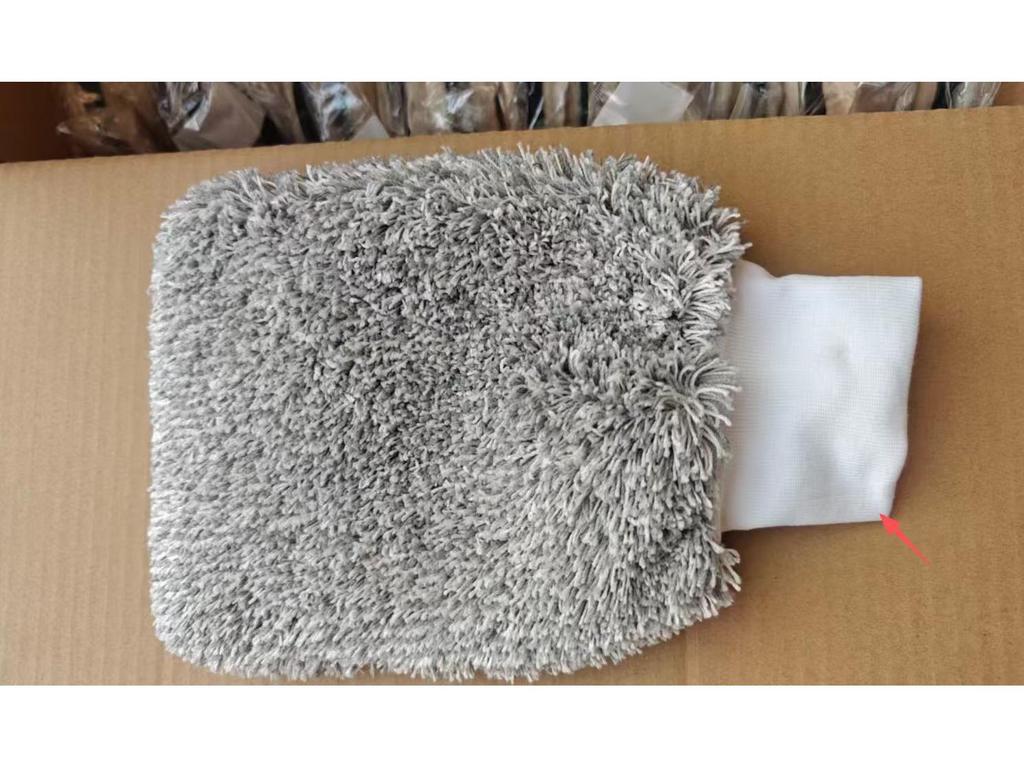 Car Beauty Microfiber Flocked Wash Gloves for Paint-Friendly Detailing