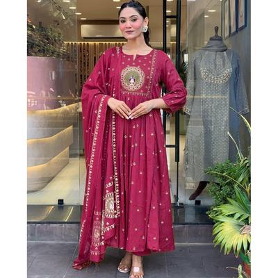 Γυναικεία Μπλούζα Tunic Bollywood Βαμβακερό Kurti Ινδικό Ρούχο για Πάρτι Σετ Salwar Kameez VFP-1801a