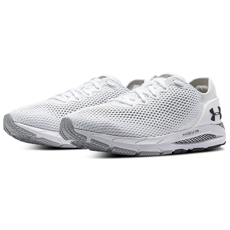 Under Armour HOVR Sonic 4 Pohodlné každodenní látkové nízké běžecké boty Pánské tenisky Bílé 3025206-100