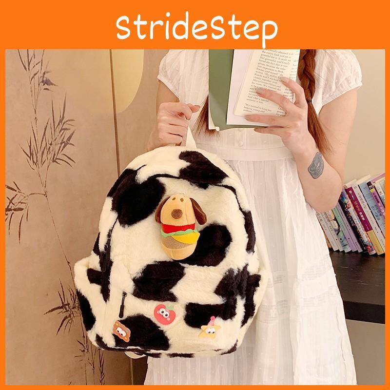 Dog Star Burger Decoration Black And White Large Capacity Backpack Plush