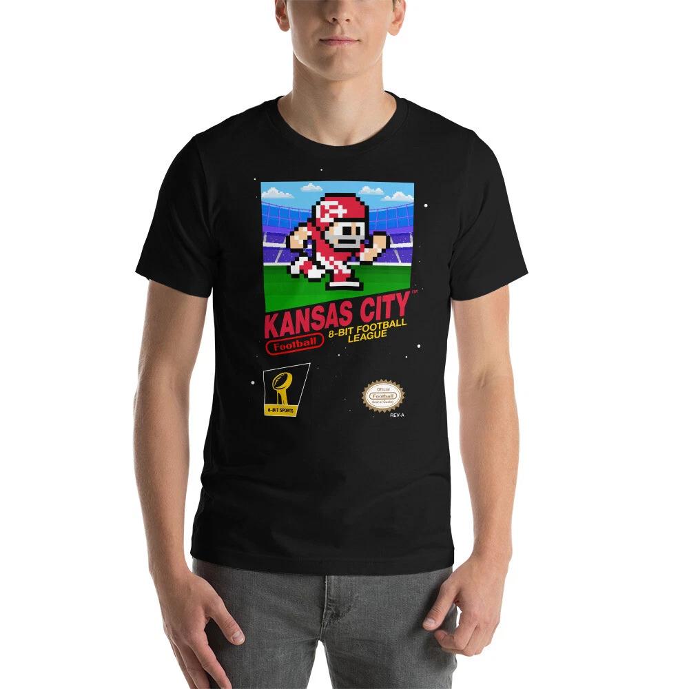 Kansas City Chiefs 8-bit Football Tee NES Nintendo Tecmo Super Bowl T-Shirt XL