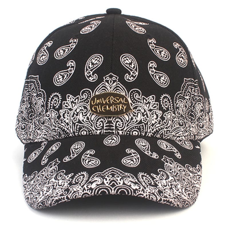 Universal Chemistry Paisley Bubble Black Ballcap Paisley Ball Cap