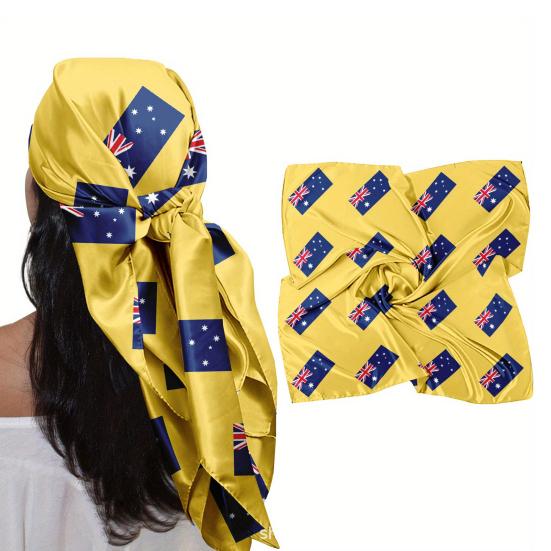 Turban Hat 35x35" Italian Flag Design Scarf Soft Flowing Headscarf Bandanas Fashion Accessory for Headwear Neck Bag Hair