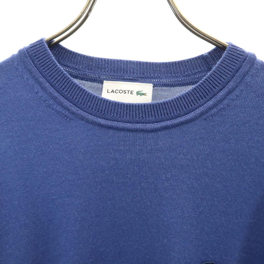 LACOSTE made in Japan Long sleeve knit 4 Blue Men's Used
