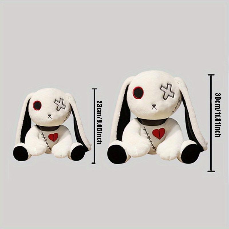 Gothic Darkpunk Style Halloween Rabbit Plush Dark Rebirth Little Bunny Doll Multicolor Polyester PP Cotton Toy