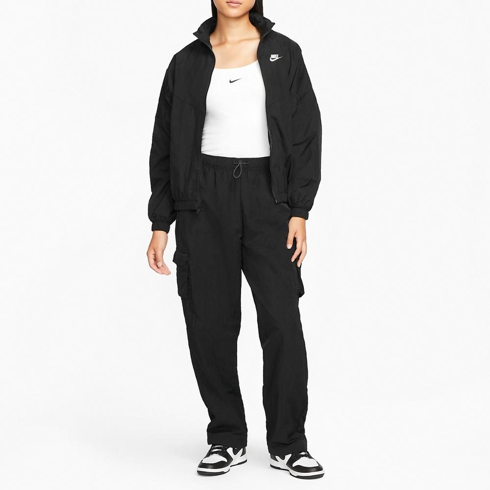 Nike Besticktes Logo Solide Reißverschlussjacke Damen Oberbekleidung Schwarz DM6186-010
