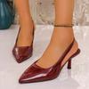 Fashion New in 2025 Pumps Footwear Elegant Women Heeled Shoes Fashion Buckle Strap Female Pointed Toe Slingbacks Ladies High Heels Shoes