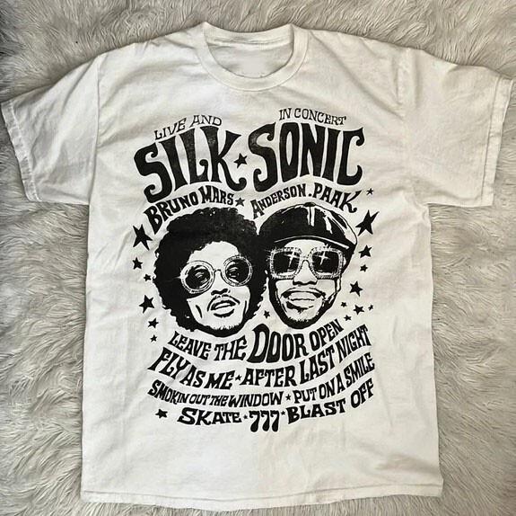 Silk Sonic Bruno Mars t-shirt music shirt gift for fan Anderson Paak TE2933 Unisex T-Shirt XXXXL