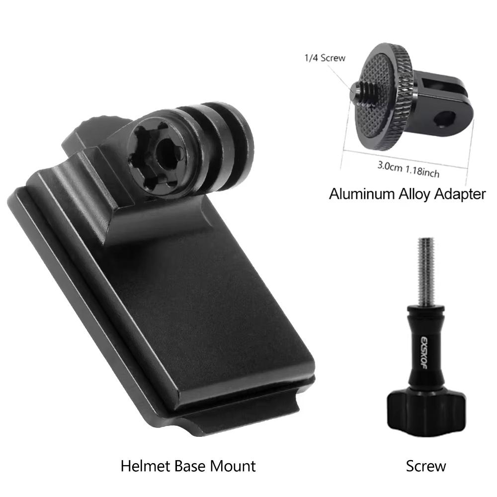 Aluminum Tactical Helmet Mount Base Holder for GoPro Hero 13/12/11/10/9/8 DJI Osmo Action 6/5 Pro/4/3 Nano Insta360 AKASO Camera