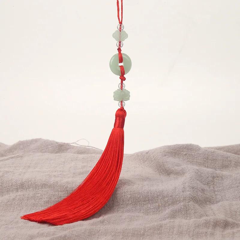 2Pcs Imitation Chinese Knot Tassels DIY Curtain Clothes Bag Craft Supplies Classical Style Tassel Pendant 13cm Beaded Fringe