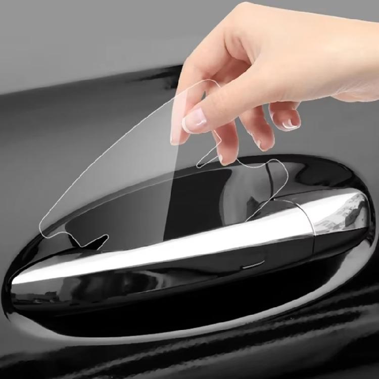 Car Exterior Door Handle Protector Transparent PVC Film Scratch Resistant Layer Easy Application For Sedans SUVs Trucks