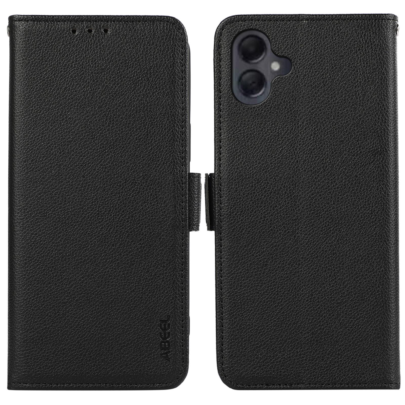 

ABEEL For Samsung Galaxy A06 4G Case Litchi Texture Leather RFID Blocking Phone Cover B