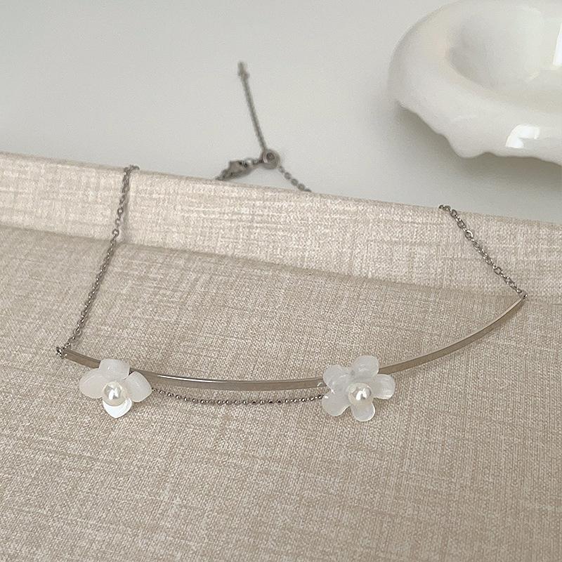 Colier Nișă High-End cu Flori Femeie Delicat Dulce Drăguț Modă Personalitate Temperament Versatil Lanț de Gât Colier Lanț Claviculă