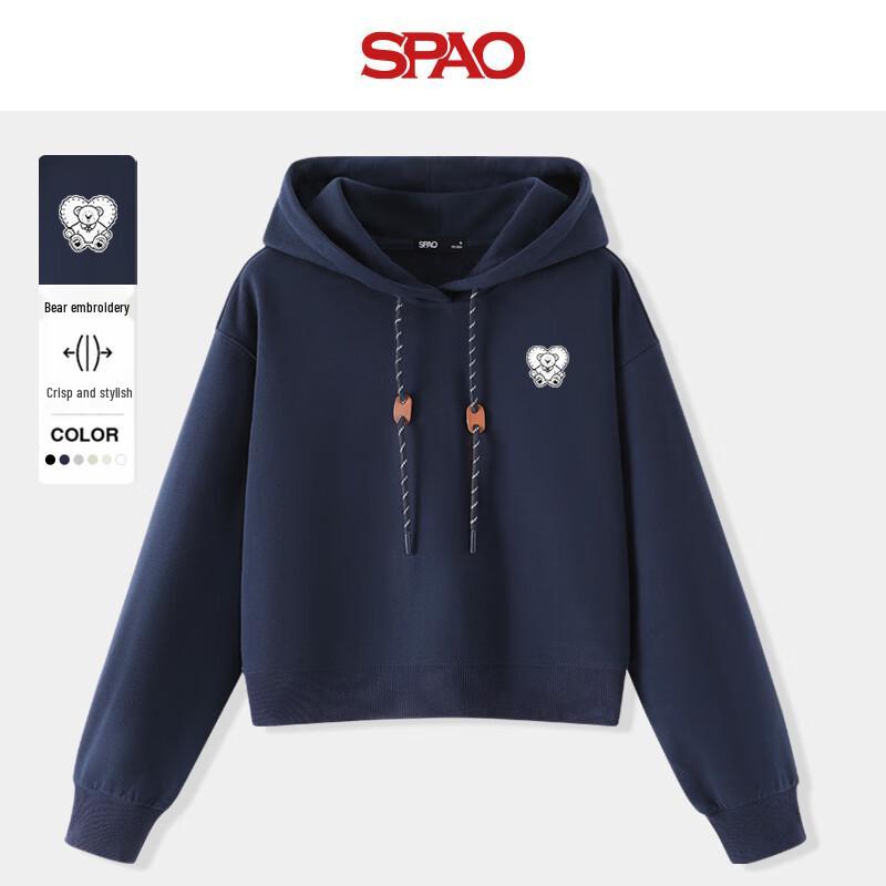 

SPAO Women s Embroidered Bear Loose Fit Hoodie XL