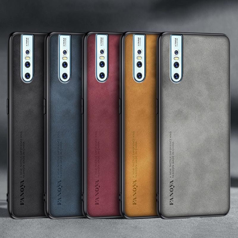 Luxury PU Leather Case For Vivo V15 Pro V9 V17 Neo V7 Plus Cover Matte Protection Silicone Phone Case For Vivo 1907 Y85 Y71 Y79