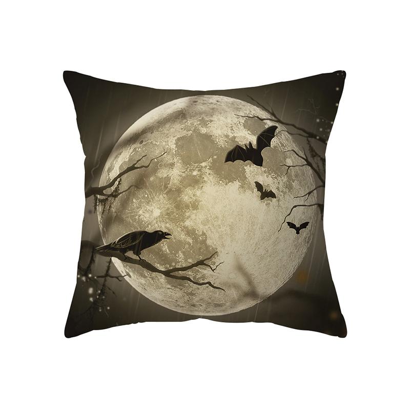 Devil Pumpkin Throw Pillow Cover Halloween Theme Throw Pillow Cover Sofa Chair Bed Cushion Cover Home Decor