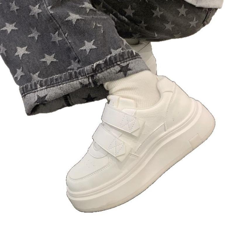 Thick-soled Velcro Board Shoes Women's Summer New Trendy and Versatile Student Sports and Leisure Little White Shoes