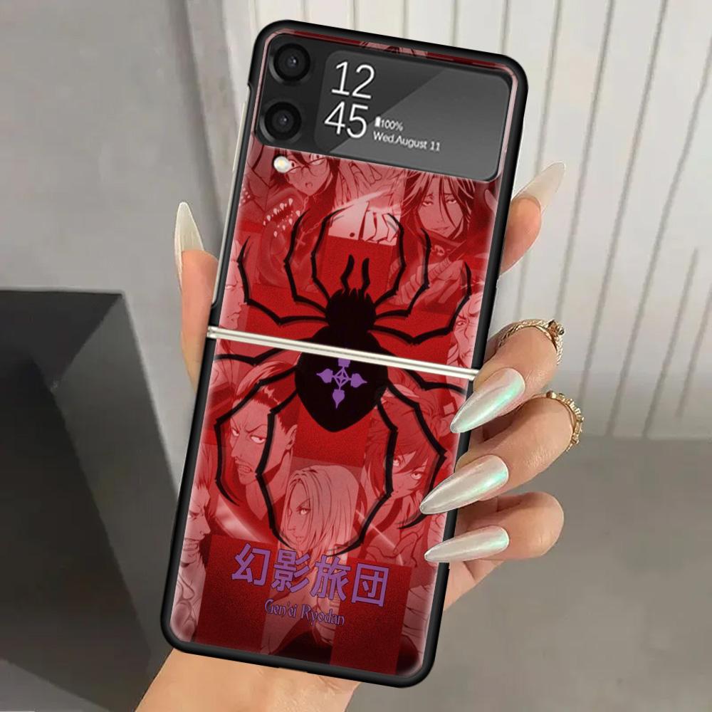 Huner X-Hunters Chrollo Shizuku Hard PC Back Phone Case for Samsung Galaxy ZFlip 7 6 5 Z Flip 4 ZFlip6 Z Flip7 5G ZFlip4 Flip3 Z