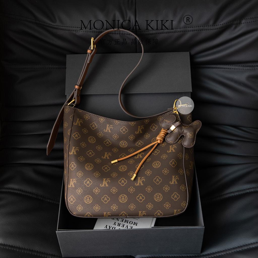 Monica Qiqi 2025 New High-end Presbyopia Shoulder Bag Large-capacity Women's Retro Printed Messenger Bag Bag Bag