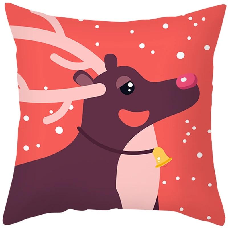Santa Claus Snowman Schihe Tree Town Christmas Decoration Pillow Set bedroom Sofa restaurant car pillow sleeve  pillow case
