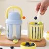 Vegetable Fruit Shaker Cup with Detachable Sauce Compartment Portable Large Capacity Breakfast Storage Container