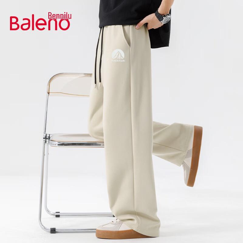 

Baleno Men s 2025 Spring Retro Cotton Wide-Leg Casual Pants 2XL