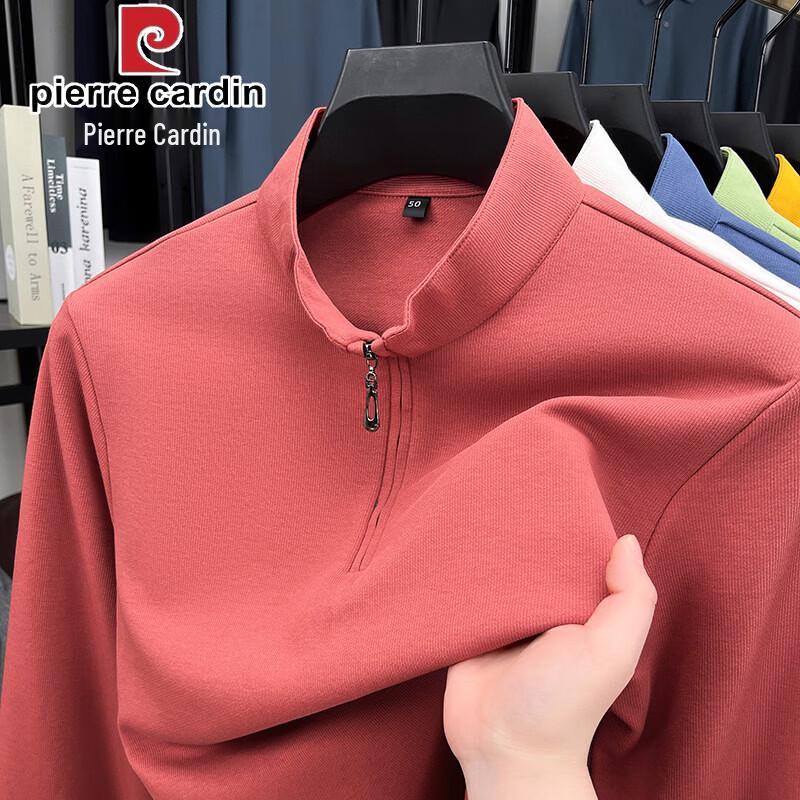 Pierre Cardin Men's Half-Zip Long Sleeve T-Shirt