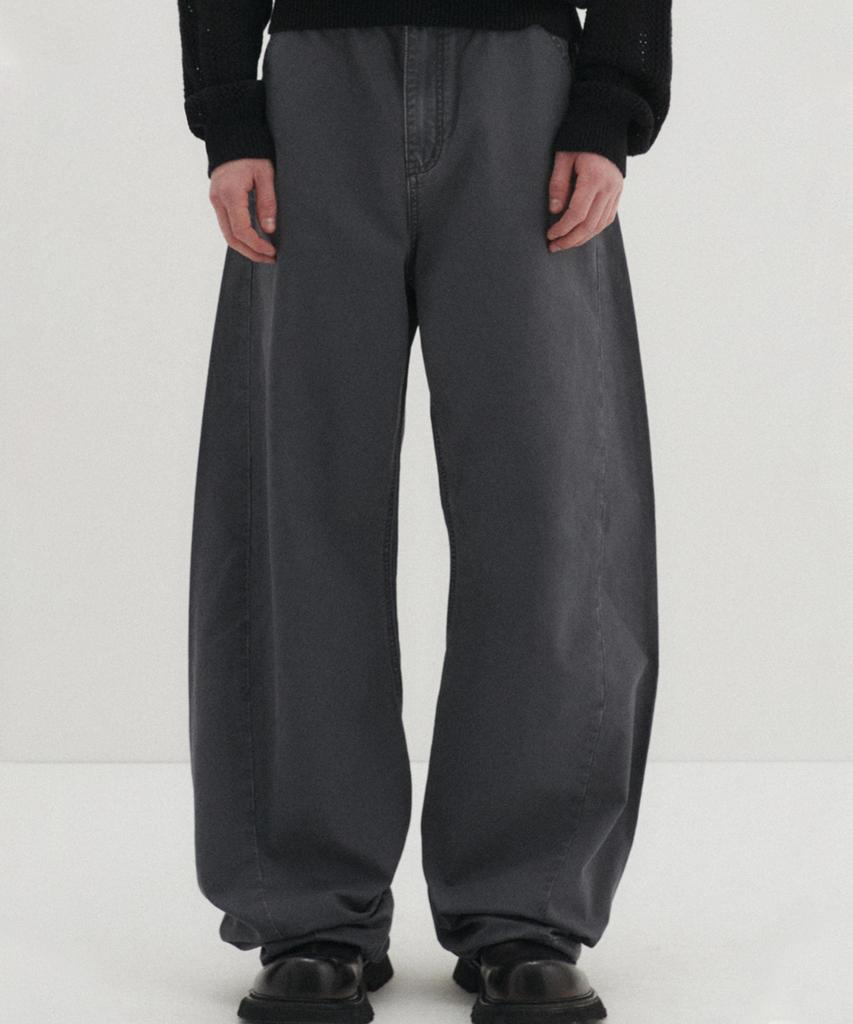 DNSR Curved Chino Pants Charcoal