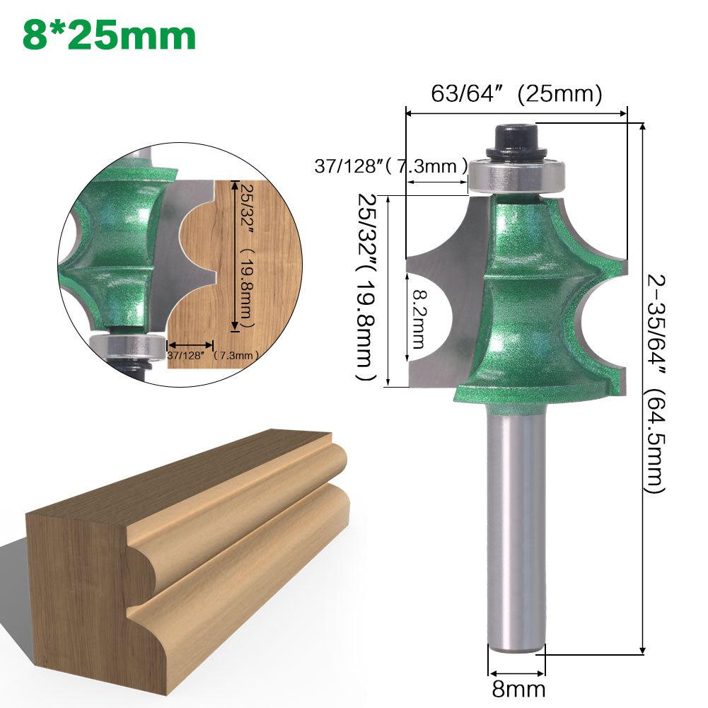 8Mm Shank One Line Knife Woodworking Milling Cutter Cabinet Top Knife Table Line Knife Ceiling Line Knife Belt R Milling Knife Convex R Knife