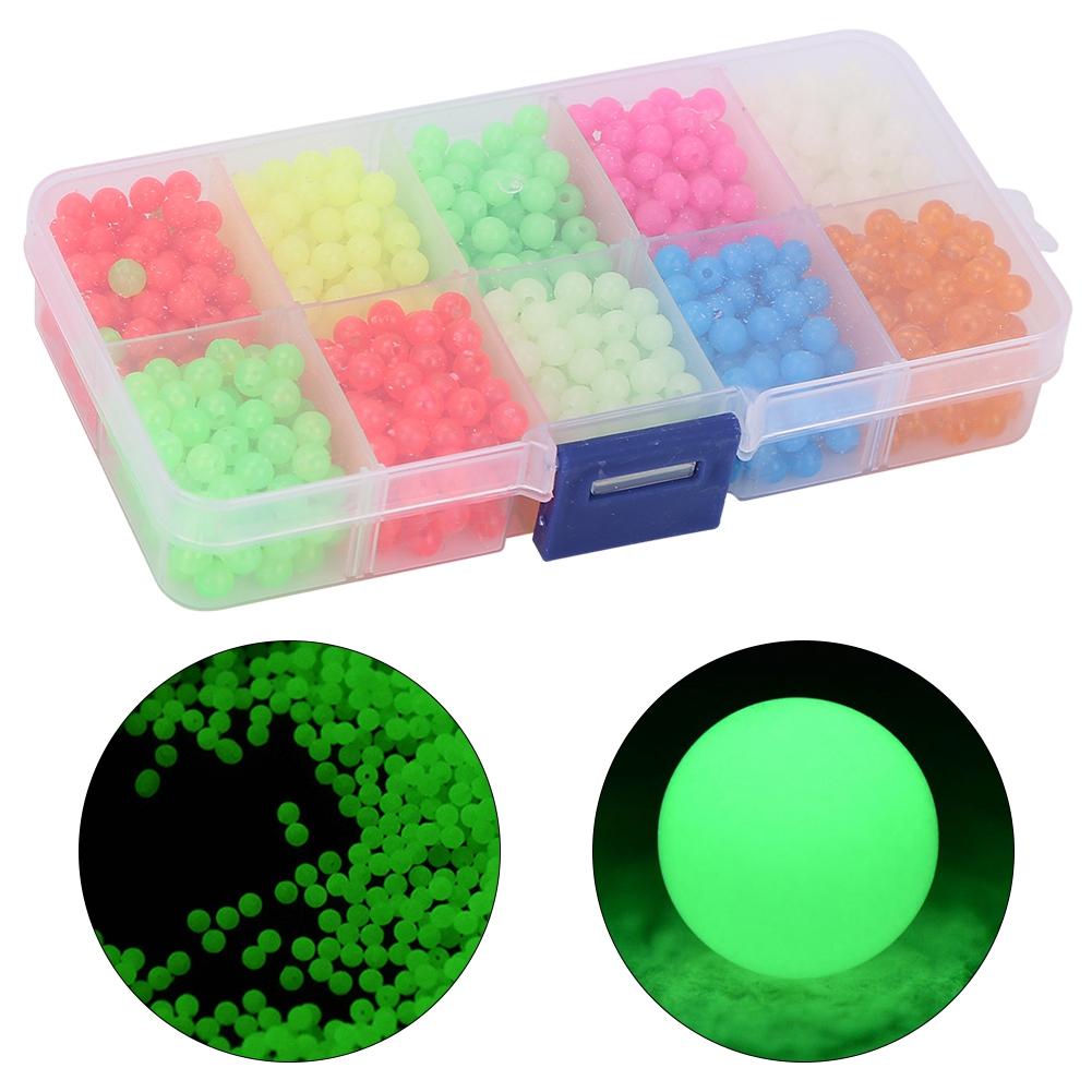 1000pcs Box Luminous Glow Beads Fishing Tackle Lures Tools Accessory For Outdoor Fishing