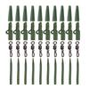 40Pcs/lot Carp Rig Coarse Quick Change Swivels Tail Rubber Cone Anti Tangle Sleeves
