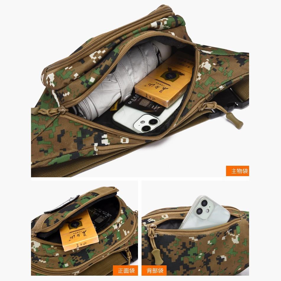 Camouflage Outdoor Mountaineering Fanny Bag Versatile Fashion Trend Shoulder Fanny Bag Running Sports Cycling Messenger Bag Bag