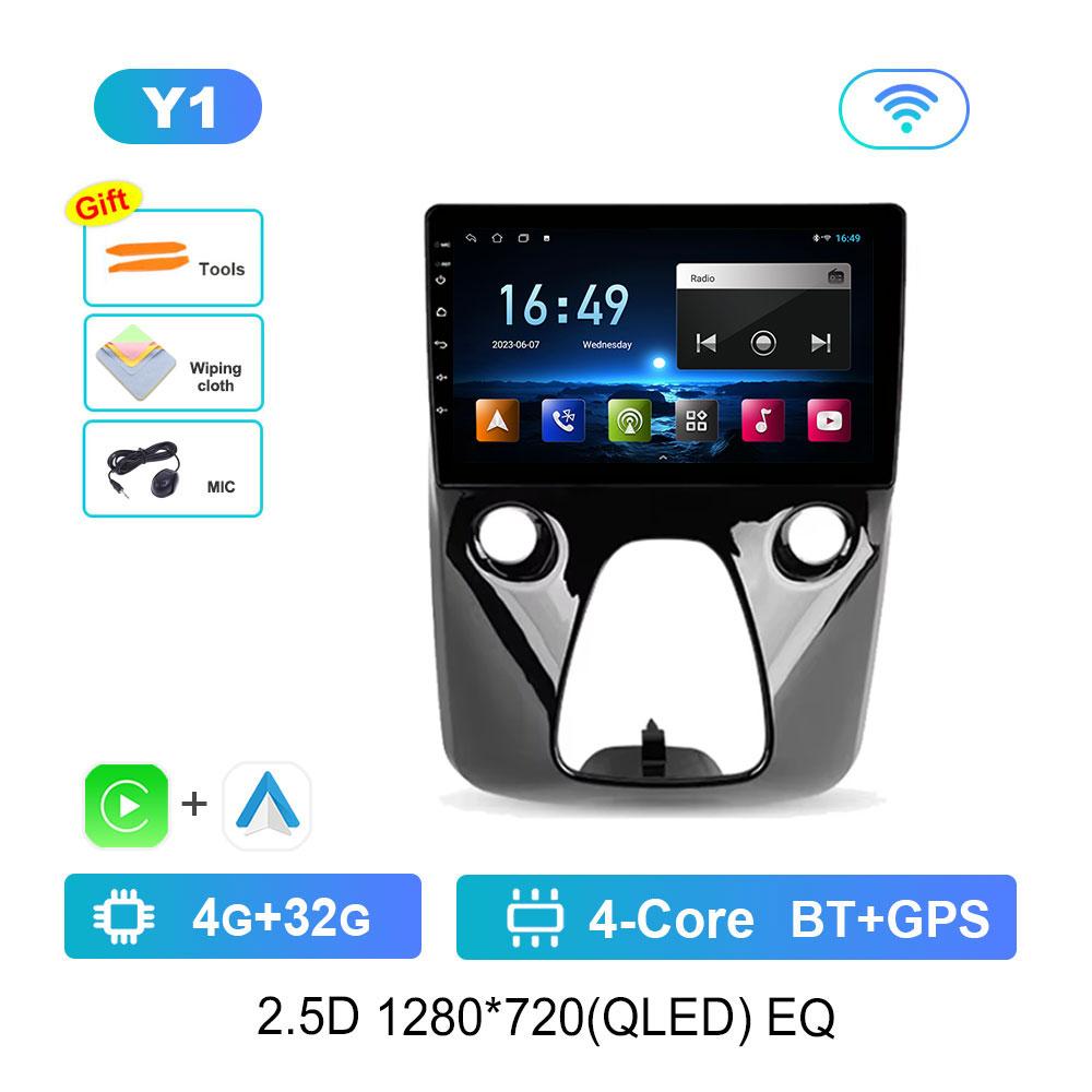 Navigation GPS Car Video Multimedia Player for Toyota Aygo For Peugeot 108 For Citroen C1 2016 - 2020 Android OS WiFi BT 4G
