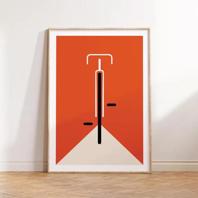 

Cyclist Canvas Painting Minimalist Cycling Wall Art Poster Print Bike Modern Pictures for Living Room Decor Bicycle Lover Gift 21X30CMNo Framed