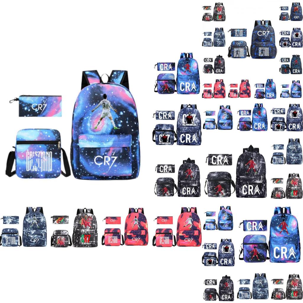 Cr7 Children's Backpack Set With Breathable Comfortable Straps And Letter Print