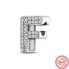 925 Sterling copper Clear Zircon Sparkling 26 A-Z Letters Alphabet DIY Name Beads Fit Original Pantaro Charms Bracelet Zircon