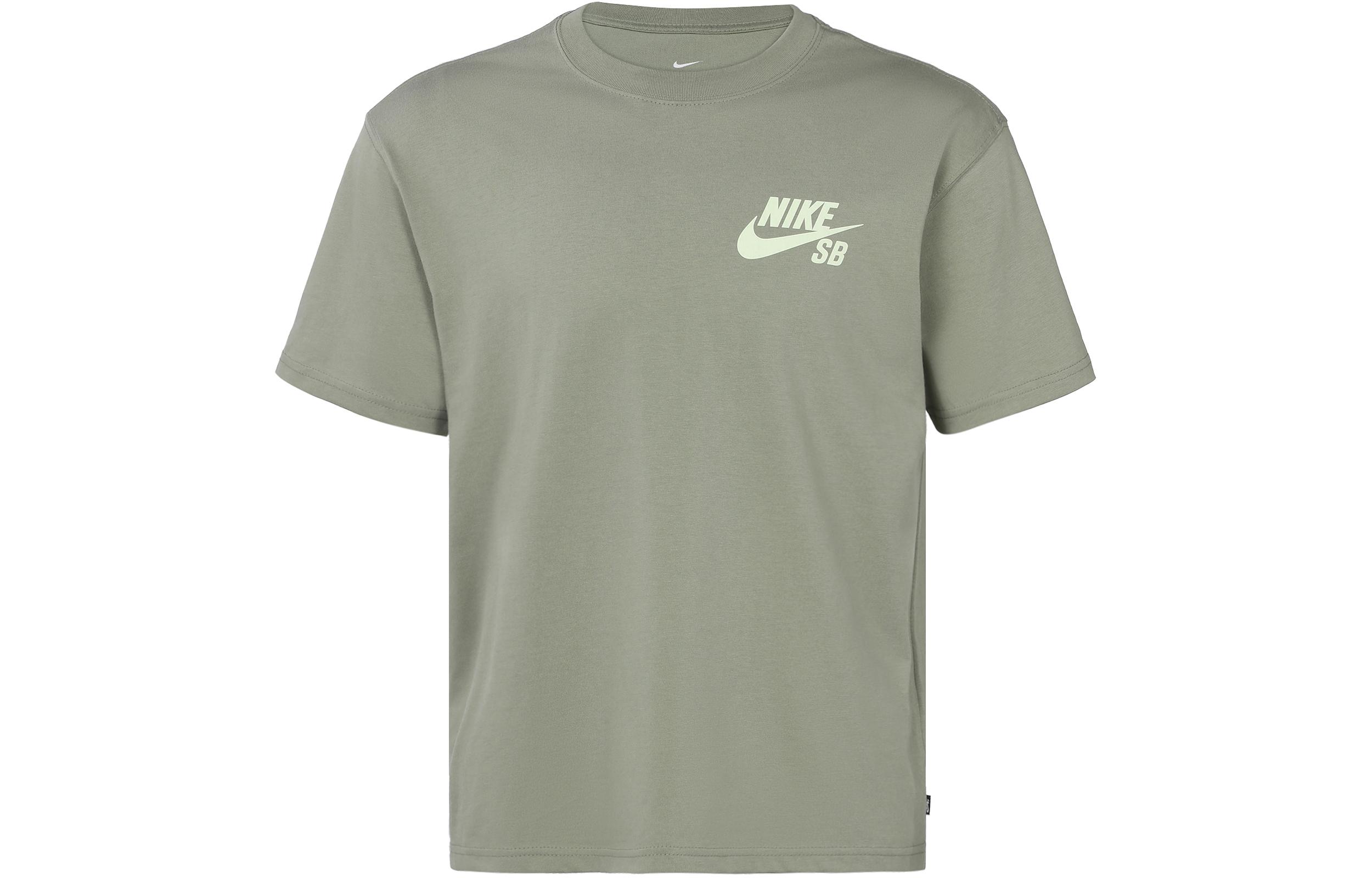 Мужские футболки Nike Светло-яшмовые с круглым вырезом, умеренный прямой крой DC7818-320 L