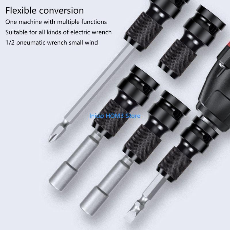 A5YD Chrome Vanadiums Steel Adapter Hexagonal Bit Converter for Hexagonal Bit Produced for Various Use in Tool